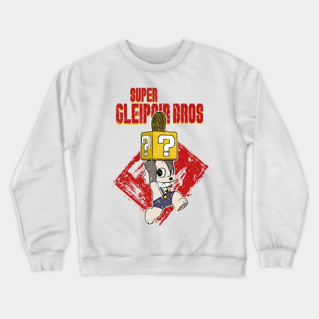 GLEIPNIR: SUPER GLEIPNIR BROS (WHITE&GRUNGE) Crewneck Sweatshirt by FunGangStore